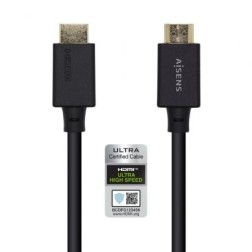 Cable HDMI 2-1 8K Aisens A150-0422- HDMI Macho - HDMI Macho- 1-5m- Certificado- Negro