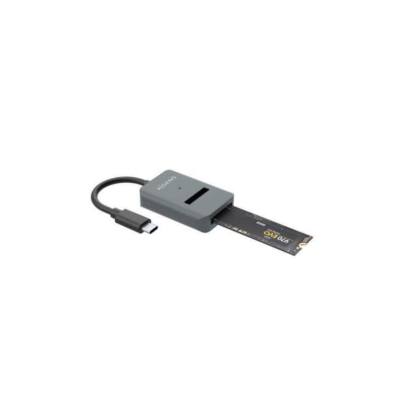 Dock USB Tipo-C para SSD M2 SATA-NVMe Aisens ASUC-M2D012-GR- Gris