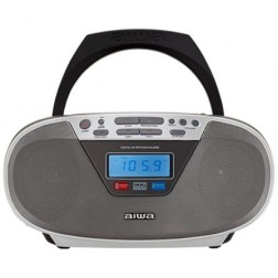 Radio CD Aiwa BoomBox BBTU-400SL- 6W- Plata