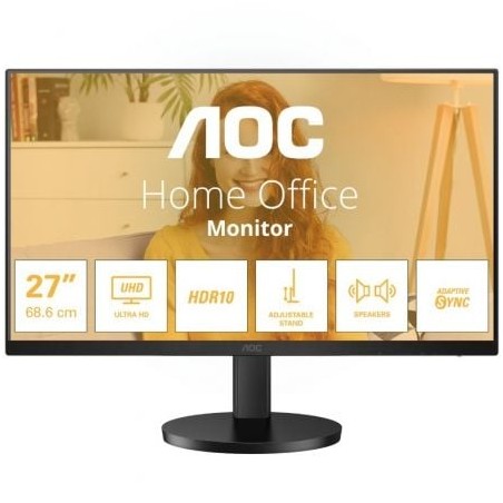 Monitor Profesional AOC U27B3AF 27"- 4K- Multimedia- Regulable en altura- Negro