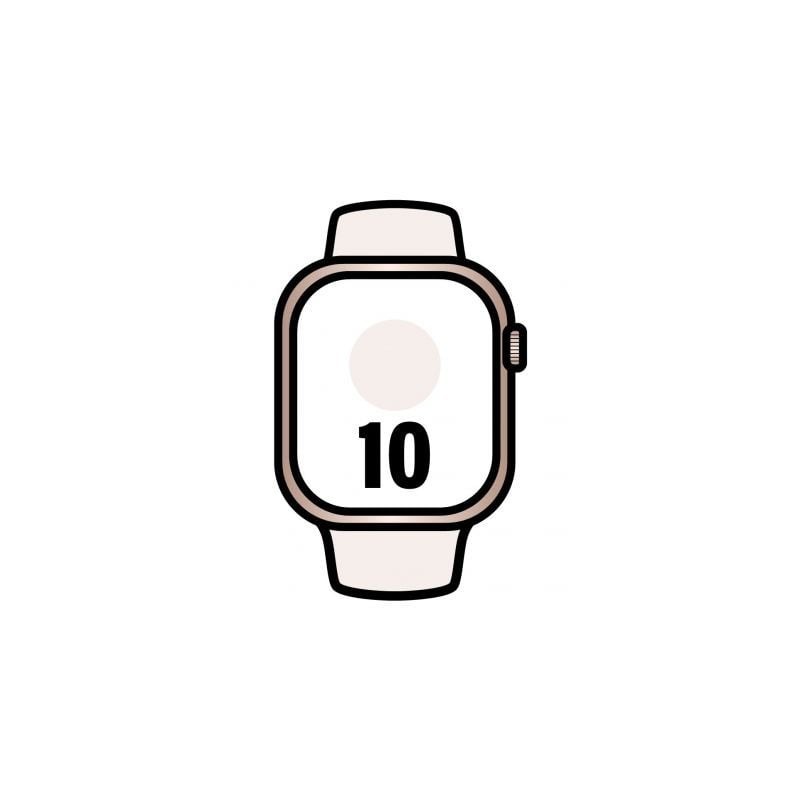 Apple Watch Series 10- GPS- 46mm- Caja de Aluminio Oro Rosa - Correa Deportiva Rosa Rubor M-L