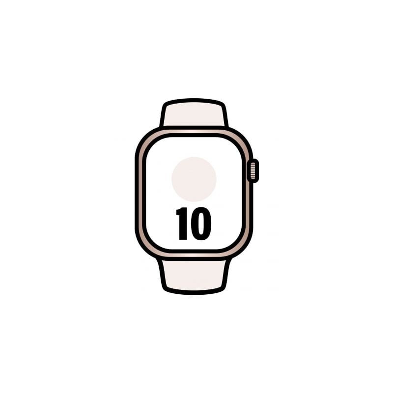 Apple Watch Series 10- GPS- Cellular- 46mm-Caja de Aluminio Oro Rosa - Correa Deportiva Rosa Rubor M-L