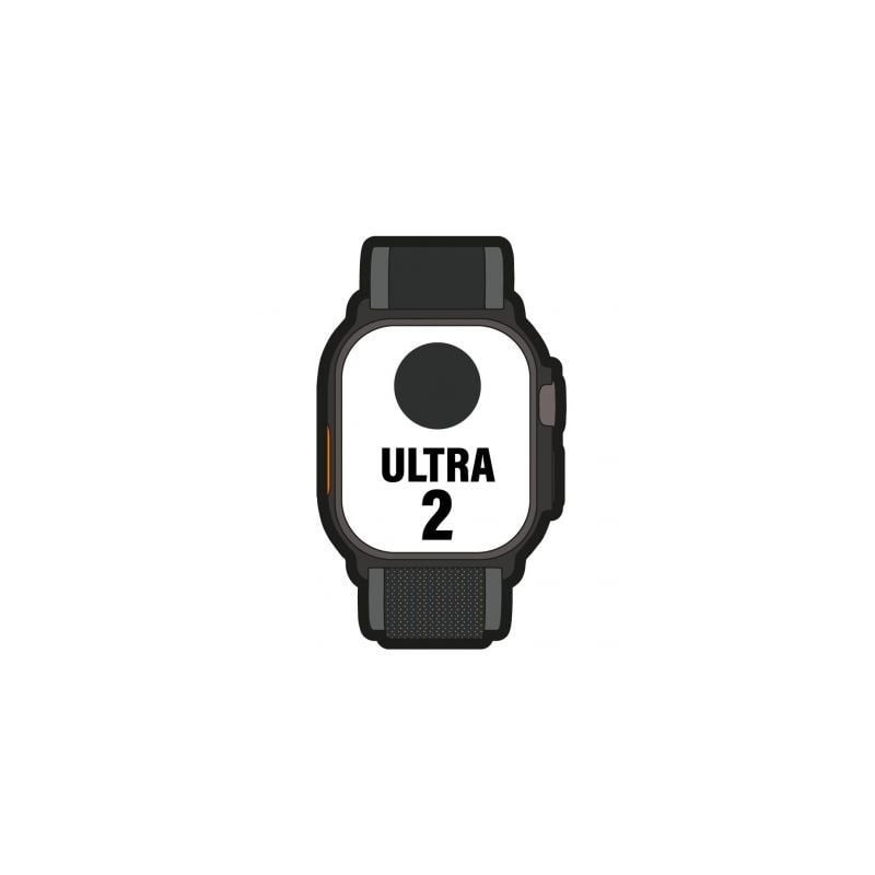 Apple Watch Ultra 2- GPS- Cellular- 49mm- Caja de Titanio Negro- Correa Loop Trail Negro M-L