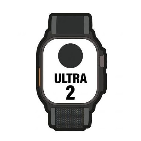 Apple Watch Ultra 2- GPS- Cellular- 49mm- Caja de Titanio Negro- Correa Loop Trail Negro M-L