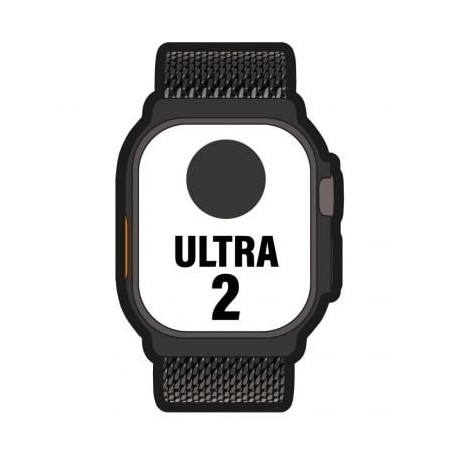 Apple Watch Ultra 2- GPS- Cellular- 49mm- Caja de Titanio Negro - Correa Milanese Loop Grande