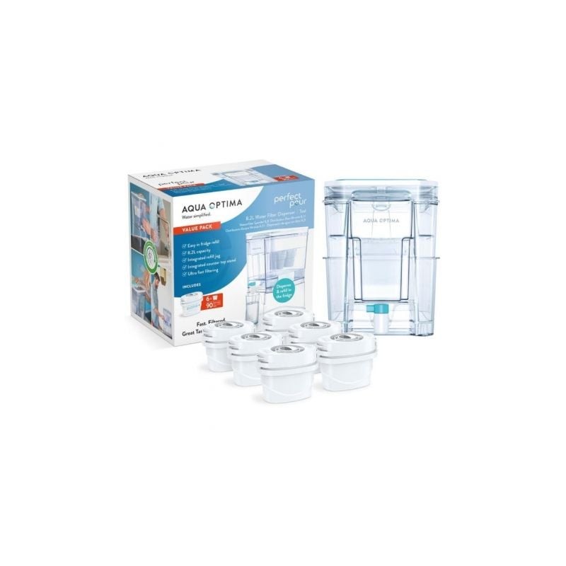 Depósito de Agua Filtrada Aqua Optima WD1001- 8-2L- Incluye 6 Filtros