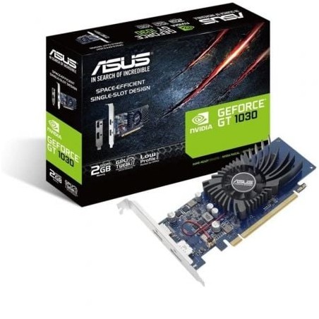 Tarjeta Gráfica Asus GeForce GT 1030- 2GB GDDR5- Compatible con Perfil Bajo