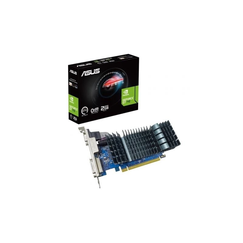 Tarjeta Gráfica Asus GeForce GT 710 SL EVO BRK- 2GB GDDR5- Compatible con Perfil Bajo