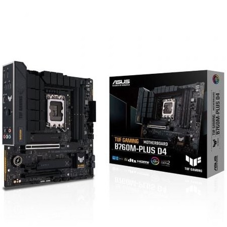 Placa Base Asus TUF GAMING B760M-PLUS D4- Socket 1700- Micro ATX