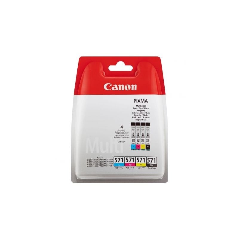 Cartucho de Tinta Original Canon CLI-571 Multipack- Cian- Magenta- Amarillo- Negro