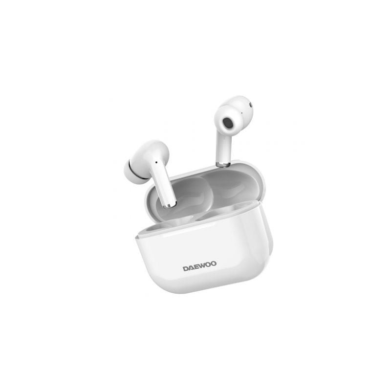 Auriculares Bluetooth Daewoo DW2002 con estuche de carga- Autonomía 6h- Blancos