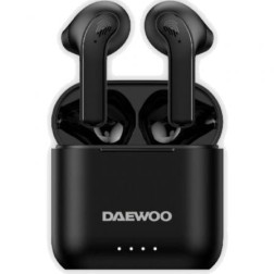 Auriculares Bluetooth Daewoo DW2020 con estuche de carga- Autonomía 5h- Negros