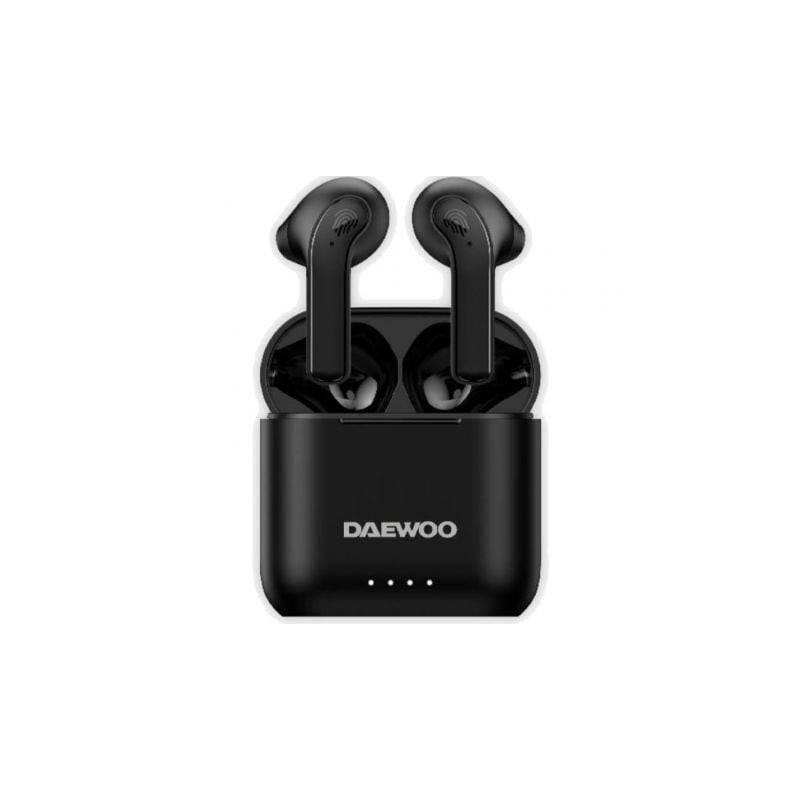 Auriculares Bluetooth Daewoo DW2020 con estuche de carga- Autonomía 5h- Negros