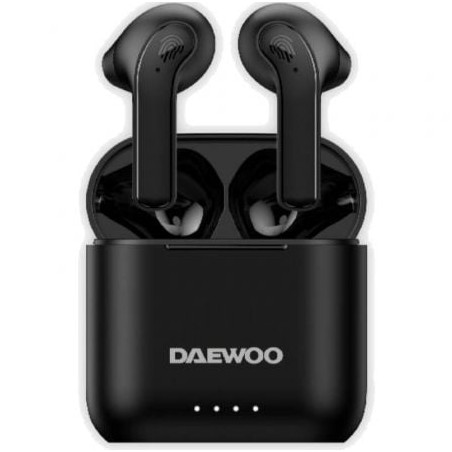 Auriculares Bluetooth Daewoo DW2020 con estuche de carga- Autonomía 5h- Negros