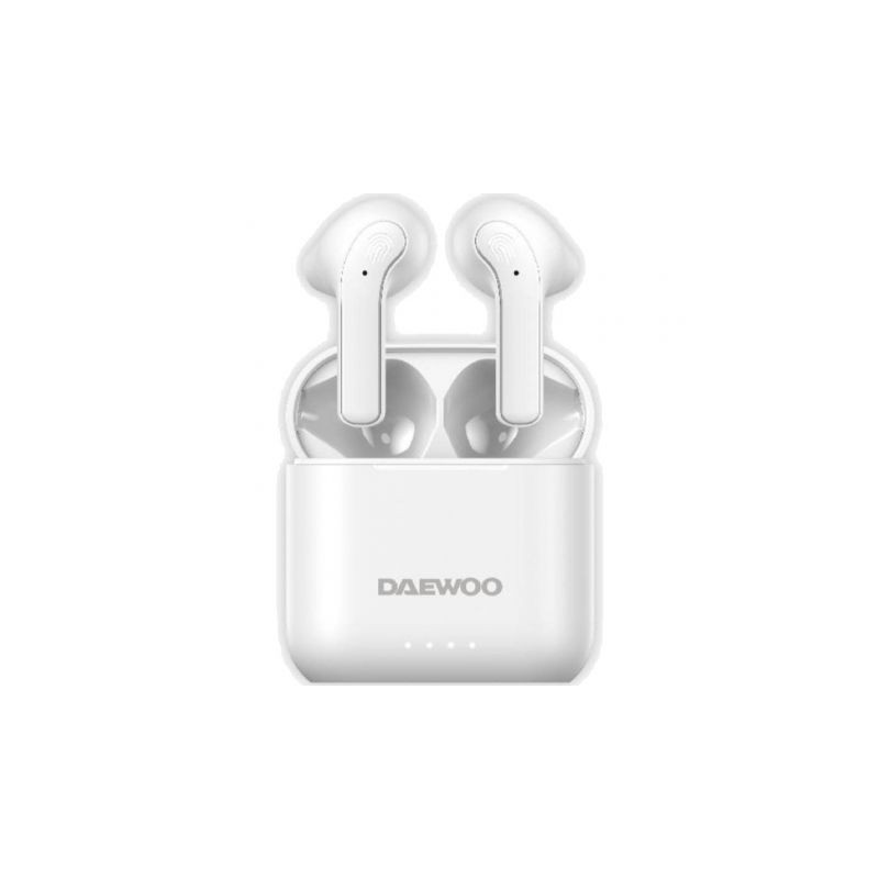 Auriculares Bluetooth Daewoo DW2021 con estuche de carga- Autonomía 5h- Blancos