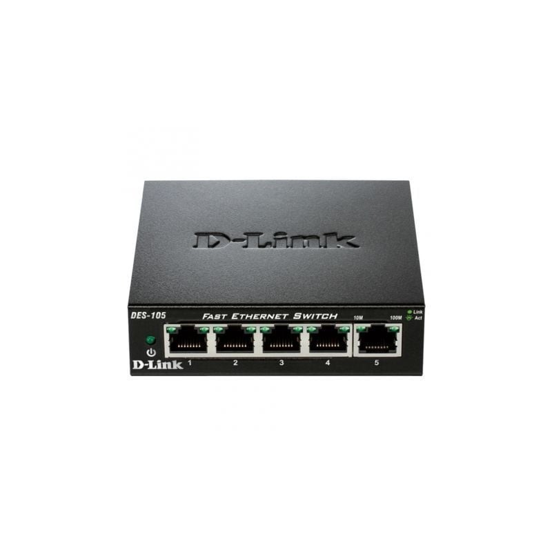 Switch D-Link DES-105 5 Puertos- RJ-45 10-100