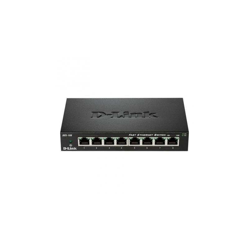 Switch D-Link DES-108 8 Puertos- RJ-45 10-100