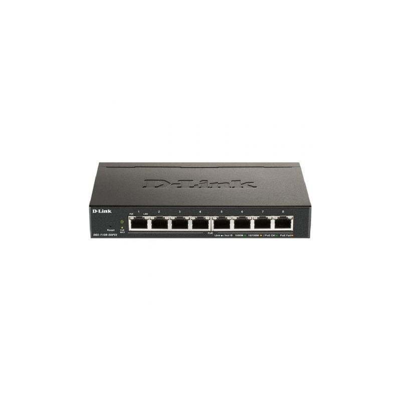 Switch D-Link DGS-1100-08PV2 8 Puertos- RJ-45 10-100-1000 PoE