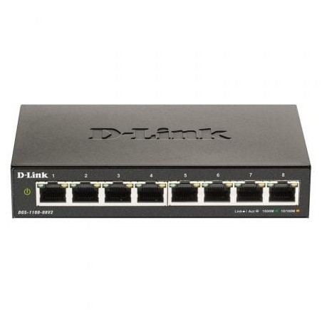 Switch Gestionable D-Link DGS-1100-08V2 8 Puertos- RJ-45 10-100-1000