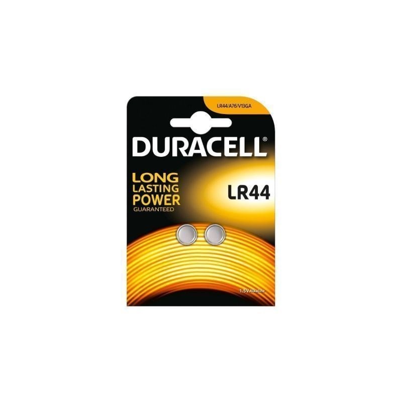 Pack de 2 Pilas de Botón Duracell LR44- 1-5V- Alcalinas