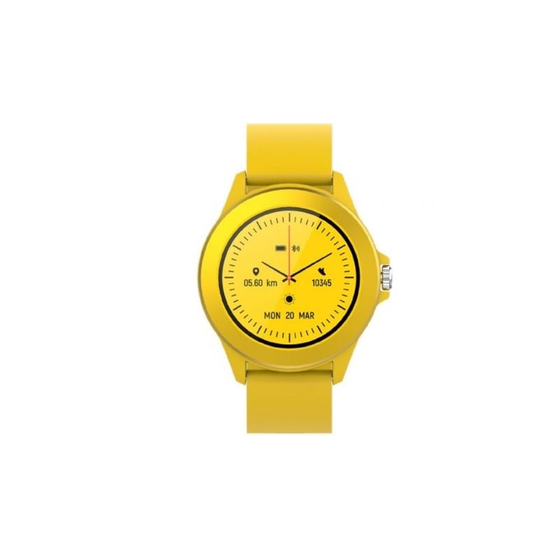 Smartwatch Forever Colorum CW-300- Notificaciones- Frecuencia Cardíaca- Amarillo