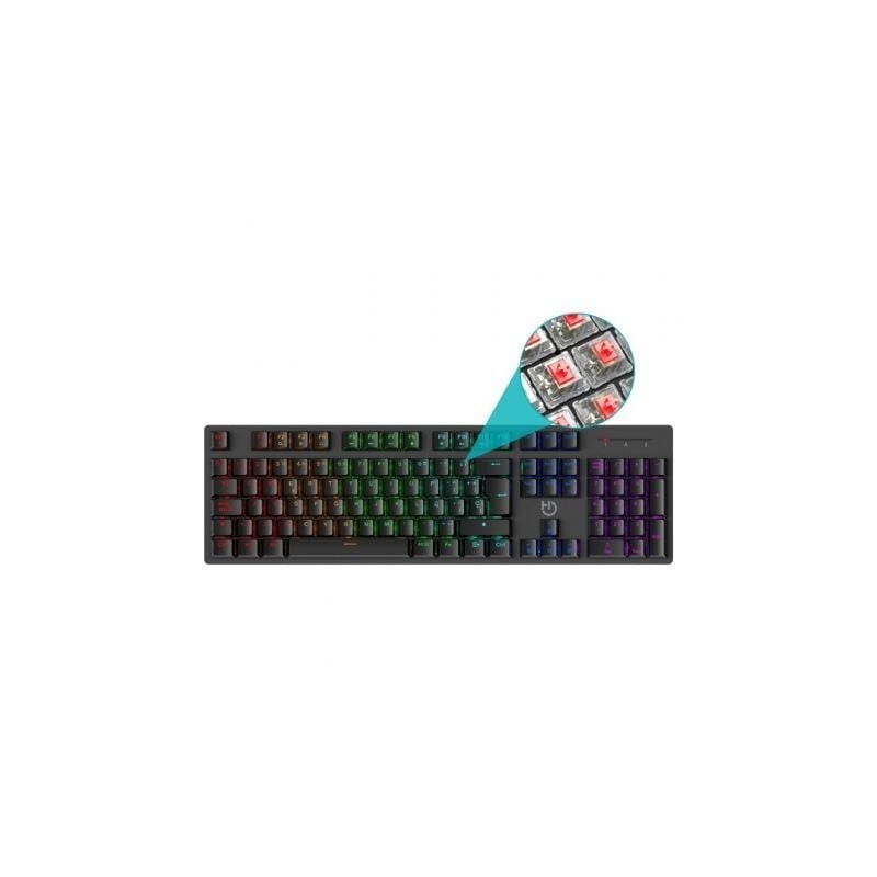 Teclado Gaming Mecánico Hiditec GK400 ARGB- Switch Rojo