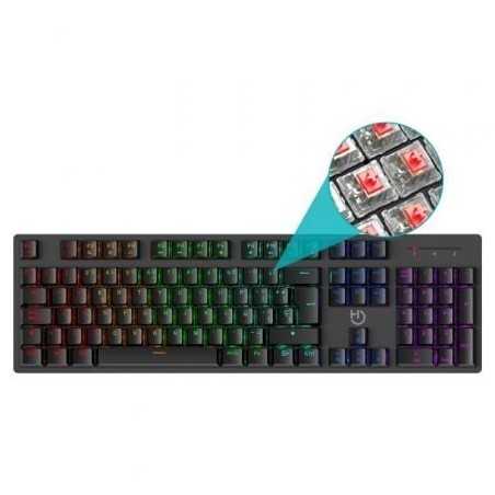 Teclado Gaming Mecánico Hiditec GK400 ARGB- Switch Rojo