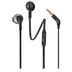 Auriculares Intrauditivos JBL Tune 205- con Micrófono- Jack 3-5- Negros