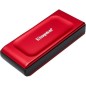 Disco Externo SSD Kingston XS1000 1TB- USB 3-2- Rojo