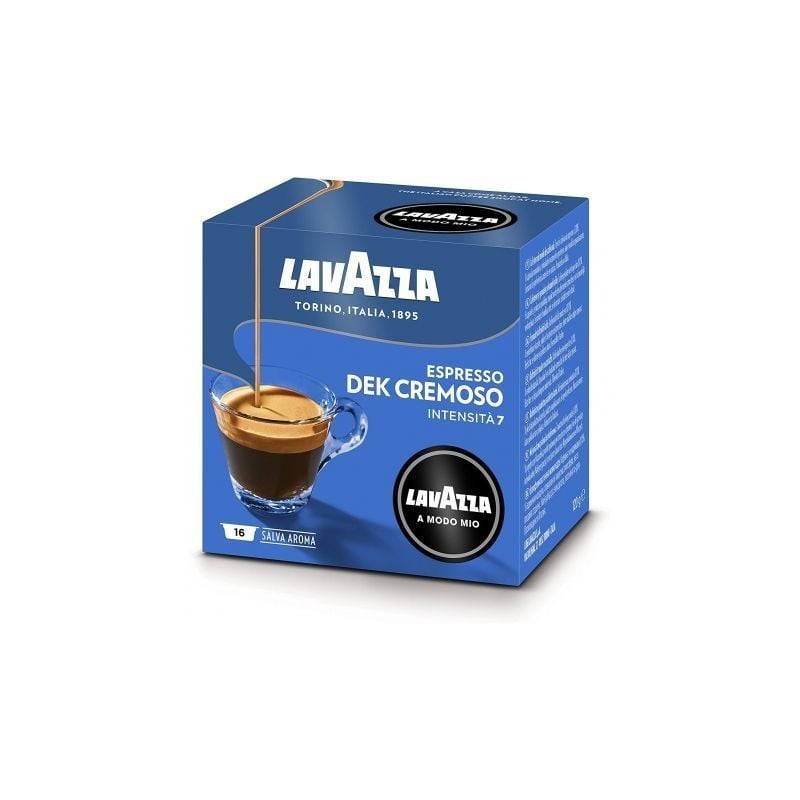 Cápsula Lavazza Cremosamente Dek para cafeteras A Modo Mio- Caja 16