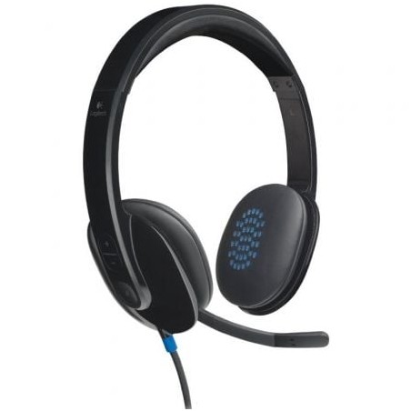 Auriculares Logitech H540- con Micrófono- USB- Negros