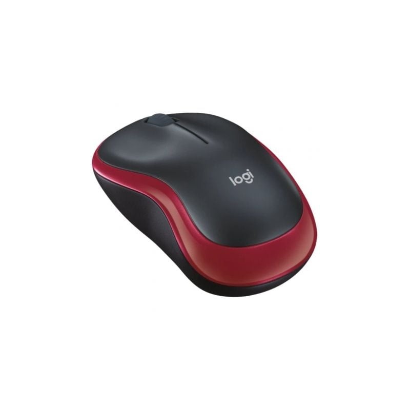 Ratón Inalámbrico Logitech M185- Hasta 1000 DPI- Rojo