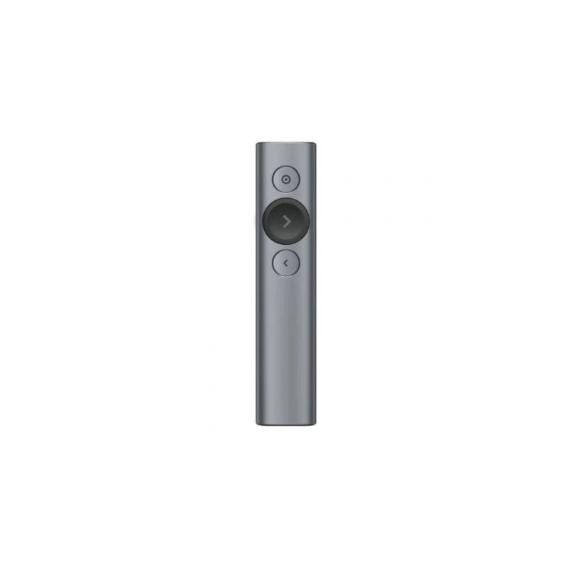 Presentador Inalámbrico por Bluetooth Logitech Spotlight Presentation Remote- 2-4GHz- Gris Pizarra