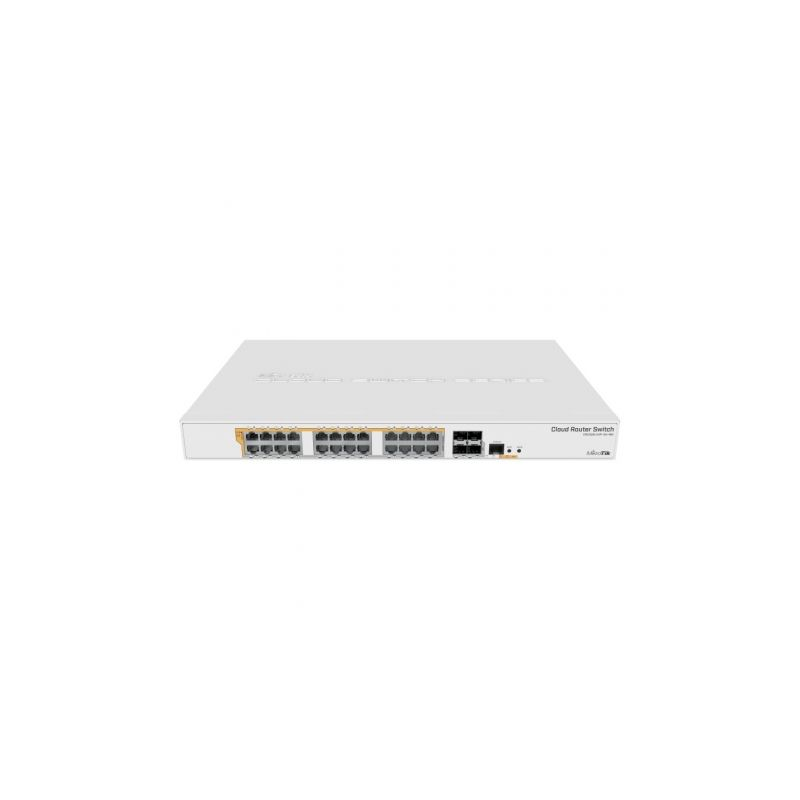 Switch Mikrotik CRS328-24P-4S+RM- 28 Puertos- RJ45 10-100-1000- SFP- PoE