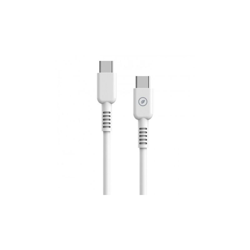 Cable USB 2-0 Tipo-C Muvit For Change MCUSC0008- USB Tipo-C Macho - USB Tipo-C- Hasta 60W- 1-2m- Blanco