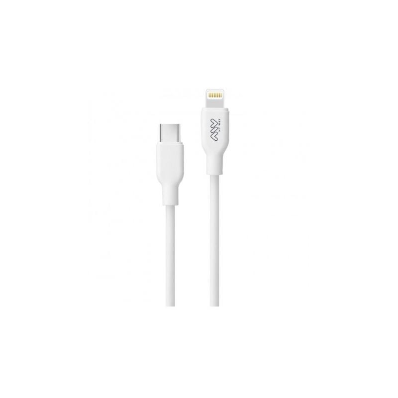 Cable USB 2-0 Tipo-C Lightning Myway MWUSC0023- USB Tipo-C Macho - Lightning Macho- 1m- Blanco