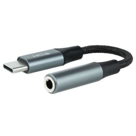 Conversor USB Tipo-C Nanocable 10-24-1204- USB Tipo-C Macho - Jack 3-5 Hembra