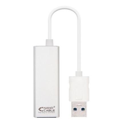 Adaptador USB 3-0 - RJ45 Nanocable 10-03-0401- 1000Mbps