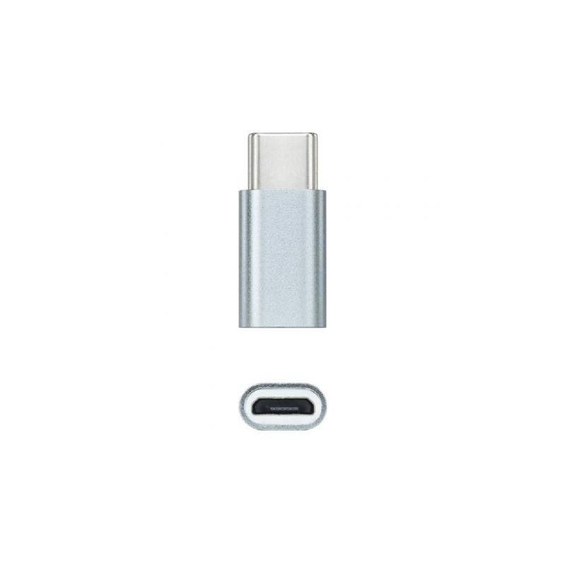 Adaptador Nanocable 10-02-0011- USB Tipo-C Macho - MicroUSB Hembra