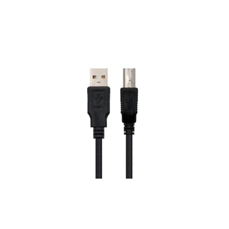 Cable USB 2-0 Impresora Nanocable 10-01-0102- USB Tipo-B Macho - USB Macho- 1m- Negro