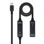 Cable Alargador USB 3-0 Nanocable 10-01-0313- USB Macho - USB Hembra- 15m- Negro