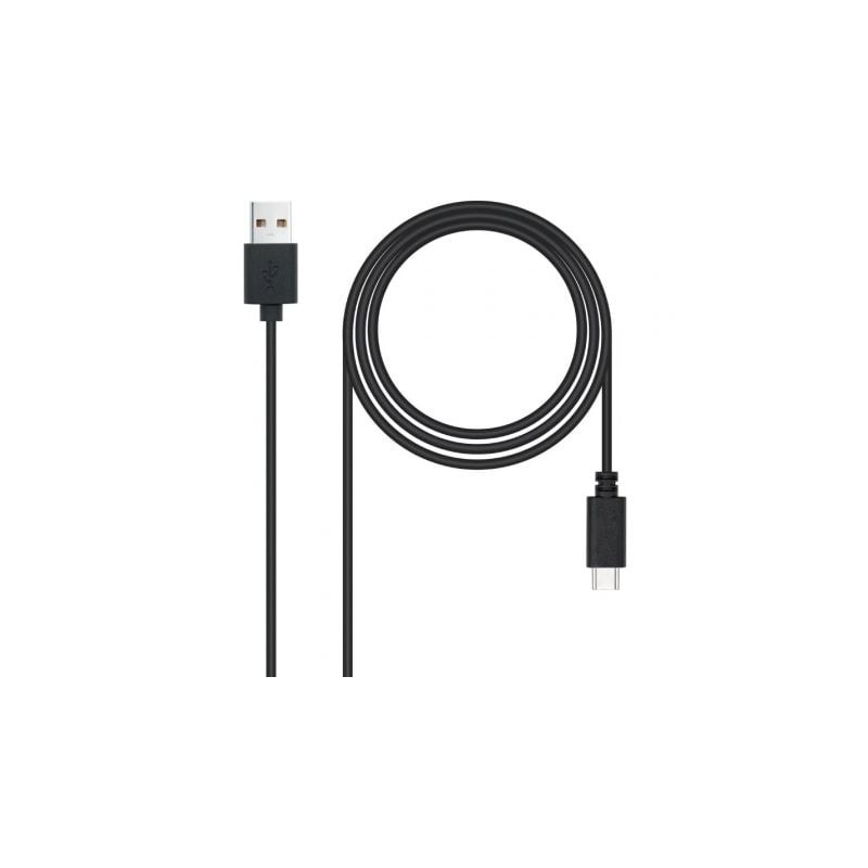 Cable USB 2-0 Nanocable 10-01-2103- USB Macho - USB Tipo-C Macho- 3m- Negro