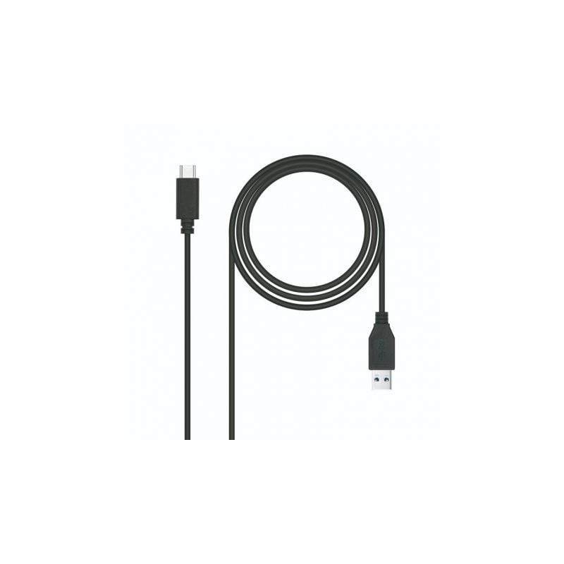 Cable USB 3-1 Tipo-C Nanocable 10-01-4000- USB Tipo-C Macho - USB Macho- 50cm- Negro