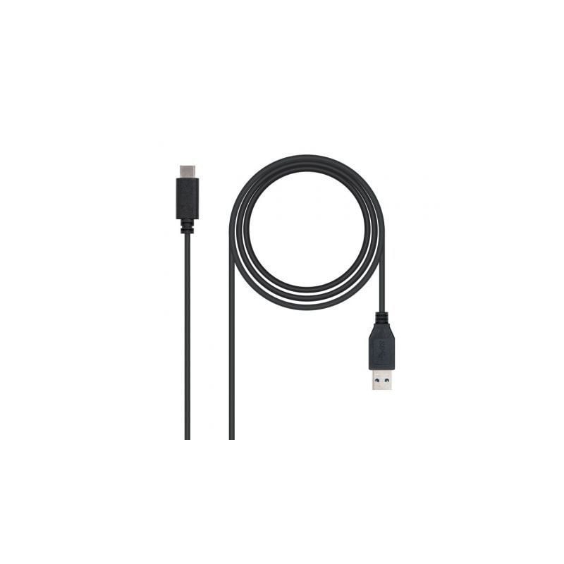 Cable USB 3-1 Nanocable 10-01-4001- USB Tipo-C Macho - USB Macho- 1m- Negro