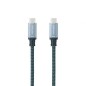 Cable USB 3-2 Nanocable 10-01-4103-COMB- USB Tipo-C Macho - USB Tipo-C Macho- Hasta 100W- 20Gbps- 3m- Gris y Negro