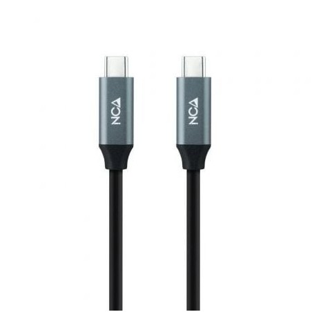 Cable USB 3-2 Tipo-C Nanocable 10-01-4303- USB Tipo-C Macho - USB Tipo-C Macho- 3m- Gris y Negro