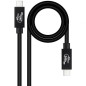 Cable USB 4-0 Nanocable 10-01-5002- USB Tipo-C Macho - USB Tipo-C Macho- Hasta 240W- 40Gbps- 1-8m- Negro