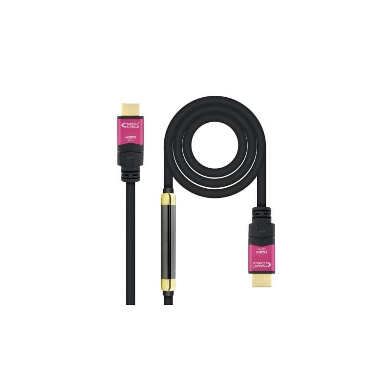 Cable HDMI 2-0 4K Nanocable 10-15-3730- HDMI Macho - HDMI Macho- 30m- Negro