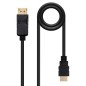 Cable Conversor Nanocable 10-15-4303- DisplayPort Macho - HDMI Macho- 3m- Negro