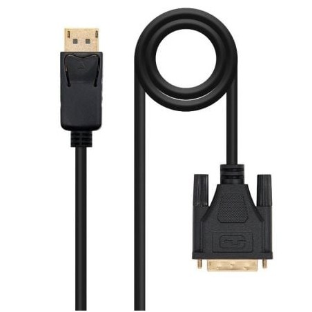 Cable Conversor Nanocable 10-15-4502- Displayport Macho - DVI Macho- 2m- Negro